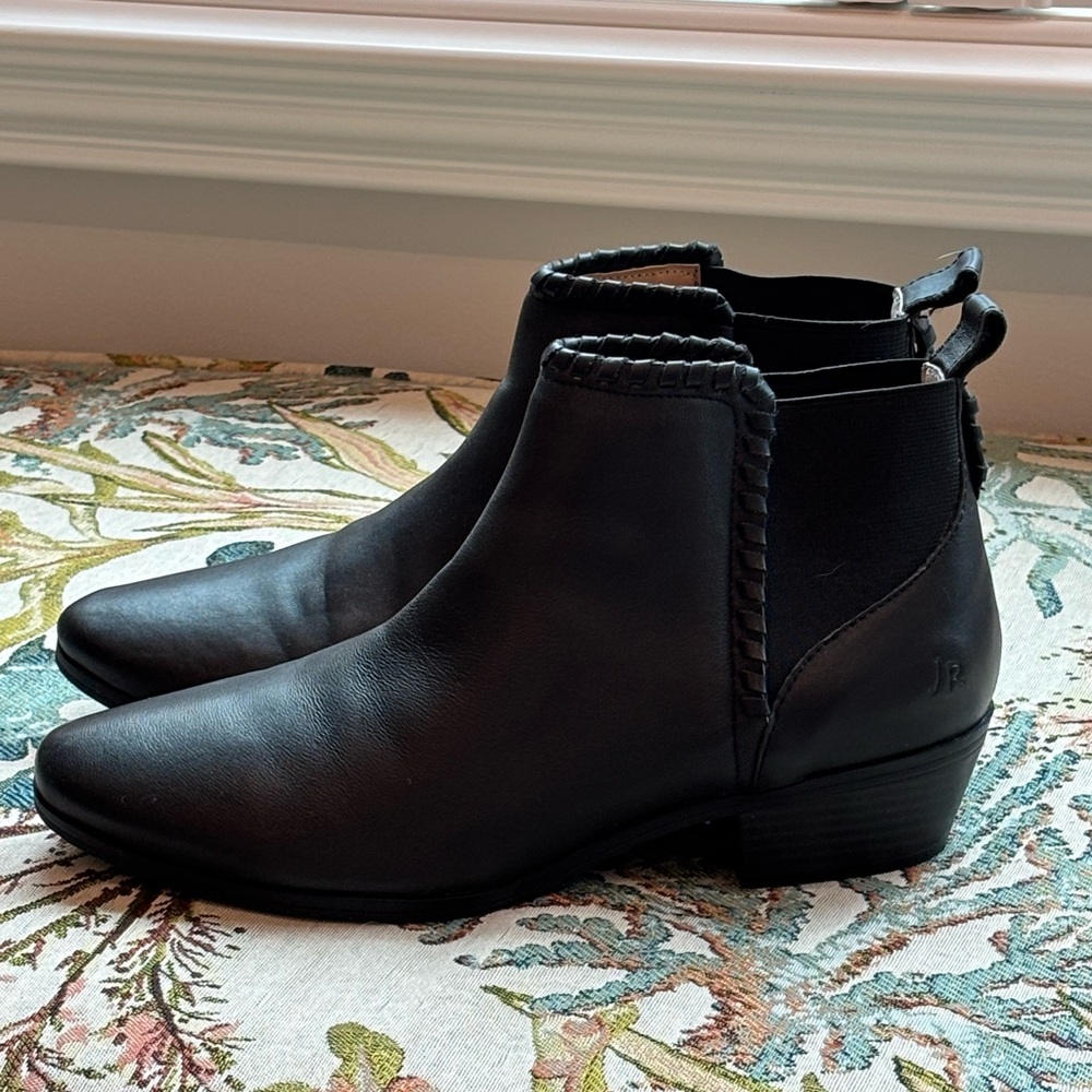 Jack Rogers Black Heeled Ankle Boots